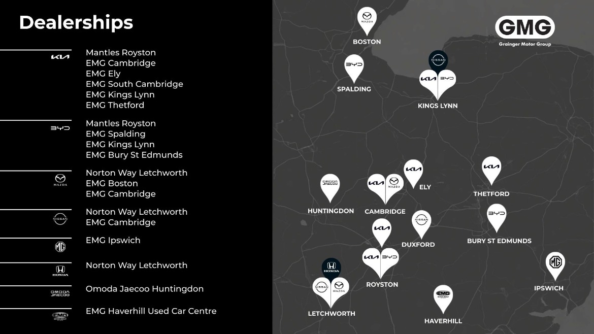 Grainger Motor Group - Dealer Map