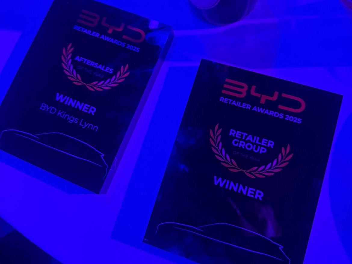 Grainger Motor Group wins two awards at the BYD Retailer Awards 2025